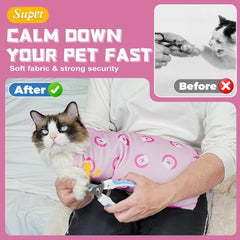 Supet Cat Wrap ajuste confort: se adapta al cuerpo felino para comodidad.