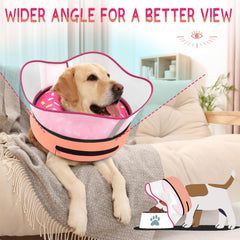 Supet collar dona inflable incluye escudo protector para evitar mordiscos.