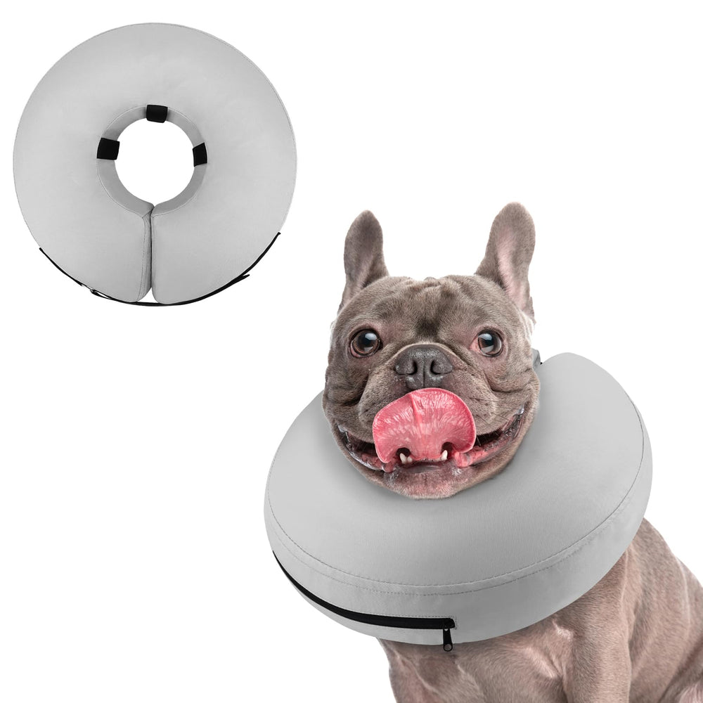 Supet collar-donut frente: diseño cómodo evita lamer herida y facilita la recuperación