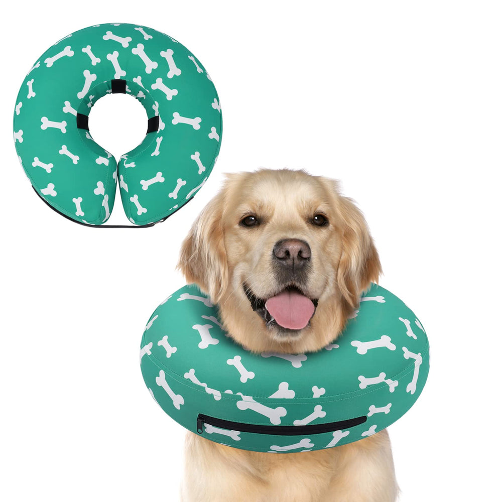 Supet collar inflable en forma de dona para perro, protección postoperatoria que evita lamer la herida