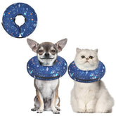 Collar inflable Supet para perros pequeños, evita lamidos de heridas.
