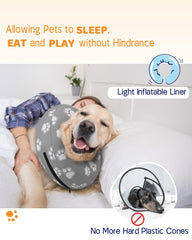 Supet collar inflable ofrece ajuste seguro sin bloquear la visión del animal