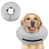 Supet collar inflable en forma de dona para perro, protección suave postoperatoria.
