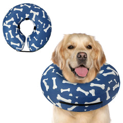 Collar inflable Supet en forma de dona para recuperación canina, previene lamidos.