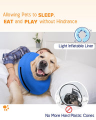 Supet collar inflable rosquilla funda antiadherente facilita la limpieza y reduce pelos