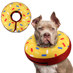 Supet collar rosquilla inflable para perro, protege la herida durante la recuperación