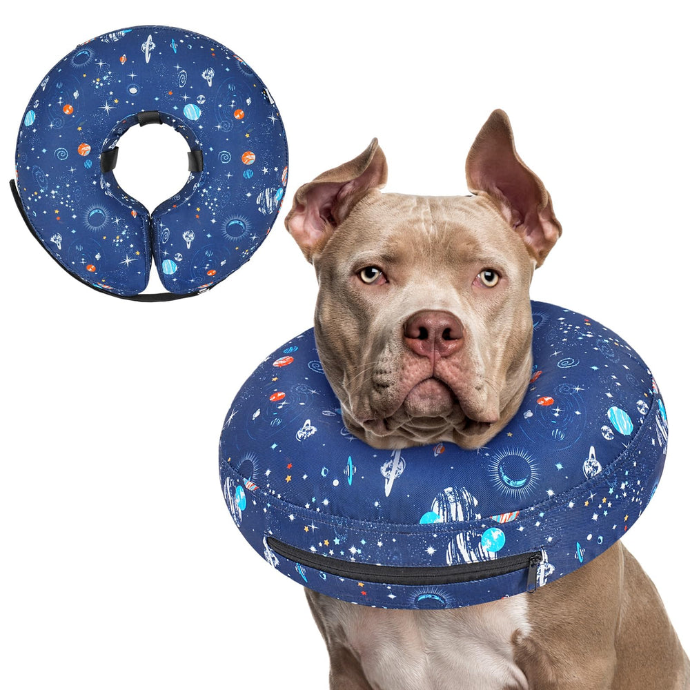 Cono inflable Supet para recuperación del perro sin obstruir la visión.