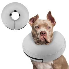 Supet cono inflable para perro en recuperación, reduce mordida y lamido.