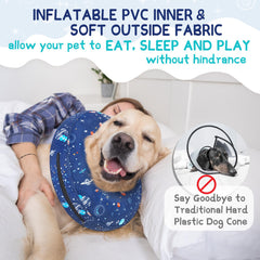 Supet collar rosquilla inflable para perro con ajuste seguro y estable