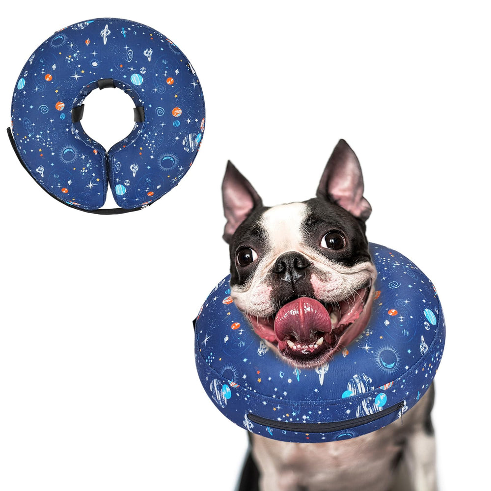 Supet collar rosquilla inflable para perro frente, protege la herida sin bloquear la visión