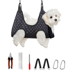 Supet hamaca de grooming para perro facilita el recorte de uñas con comodidad.