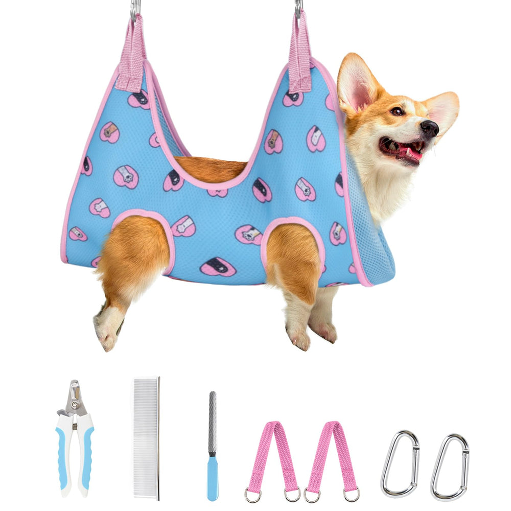 Supet hamaca de grooming para perros y gatos, soporte cómodo durante el aseo.