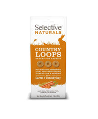 Selective Naturals Country Loops trozos horneados en primer plano, textura crujiente para masticar.