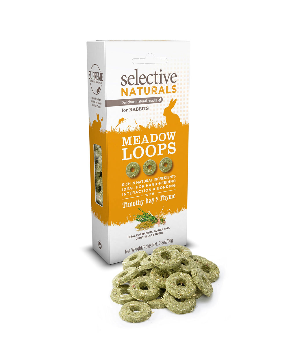 Supreme Petfoods Meadow Loops, paquete de cuatro, ideal para premiar.