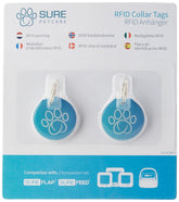 Etiqueta RFID SureFlap de collar, pack de dos, para mascotas sin microchip.