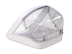 SureFlap SureFeed: tapa trasera que evita acceso a la comida cuando la tapa está abierta.