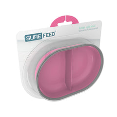 SureFlap tazón dividido rosa, diseño personalizable para asignar colores a cada mascota