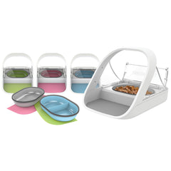 SureFlap tazón dividido rosa, mantiene la comida fresca gracias al sello de neopreno