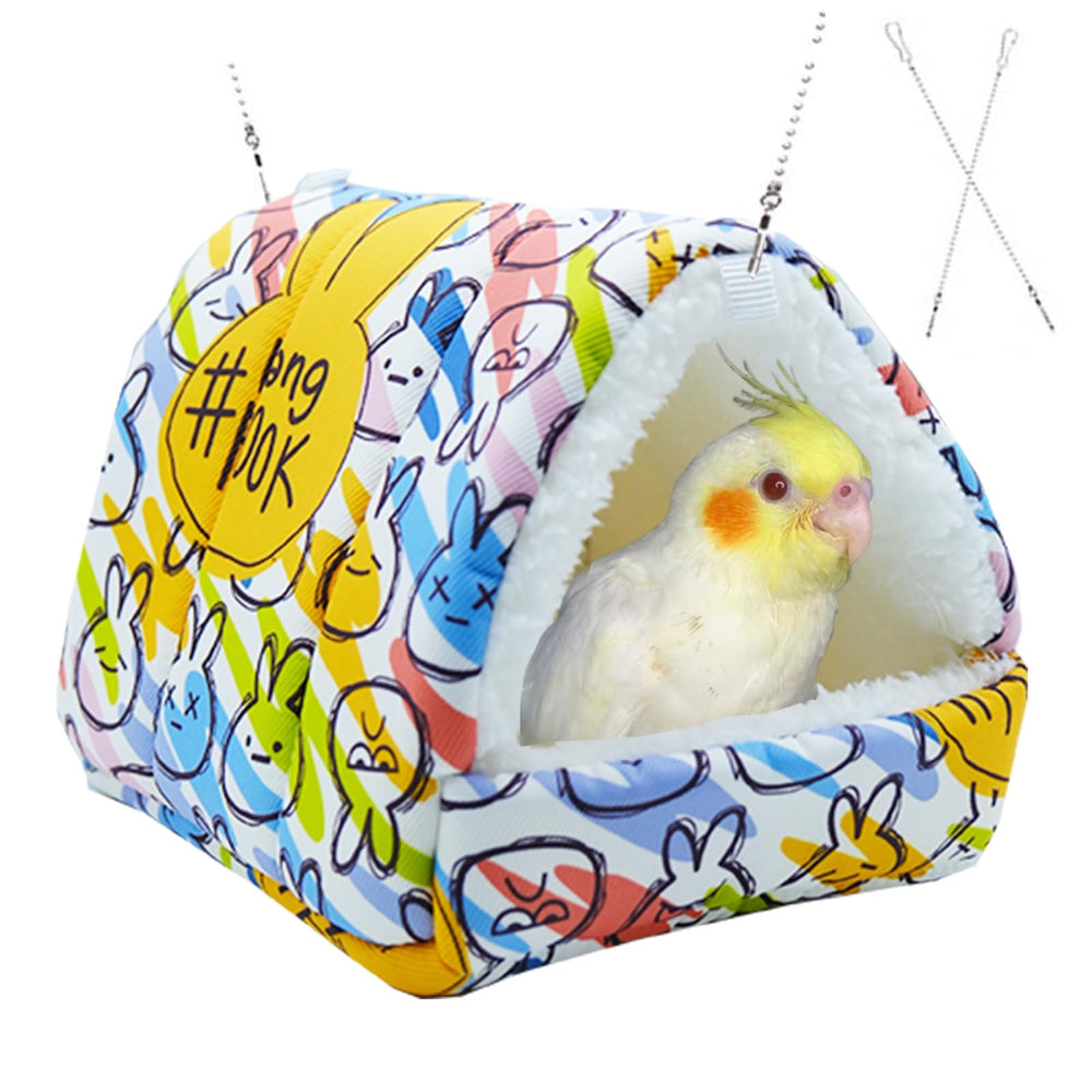 SUSOO Nido de aves colgante de peluche cálido para descanso suave.