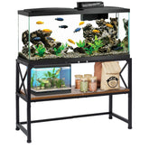 SwaaVee estante para acuario: vista frontal, soporte estable para tanque de 30 galones.