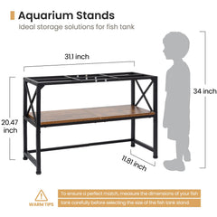 SwaaVee estante para acuario: almacenamiento medio para suministros y herramientas.