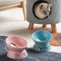 Sweejar cuenco cerámico elevado diseño ergonómico facilita la alimentación