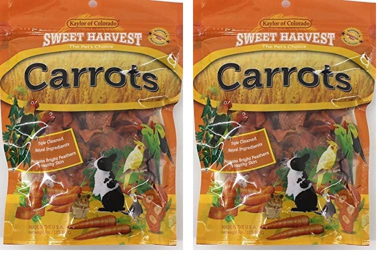 Sweet Harvest zanahorias-tratamiento para aves y mascotas: premio sabroso y práctico