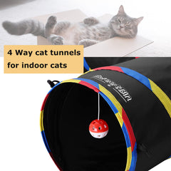 SweetBin tunel gato con mirilla interactiva para espiar y planear juegos.