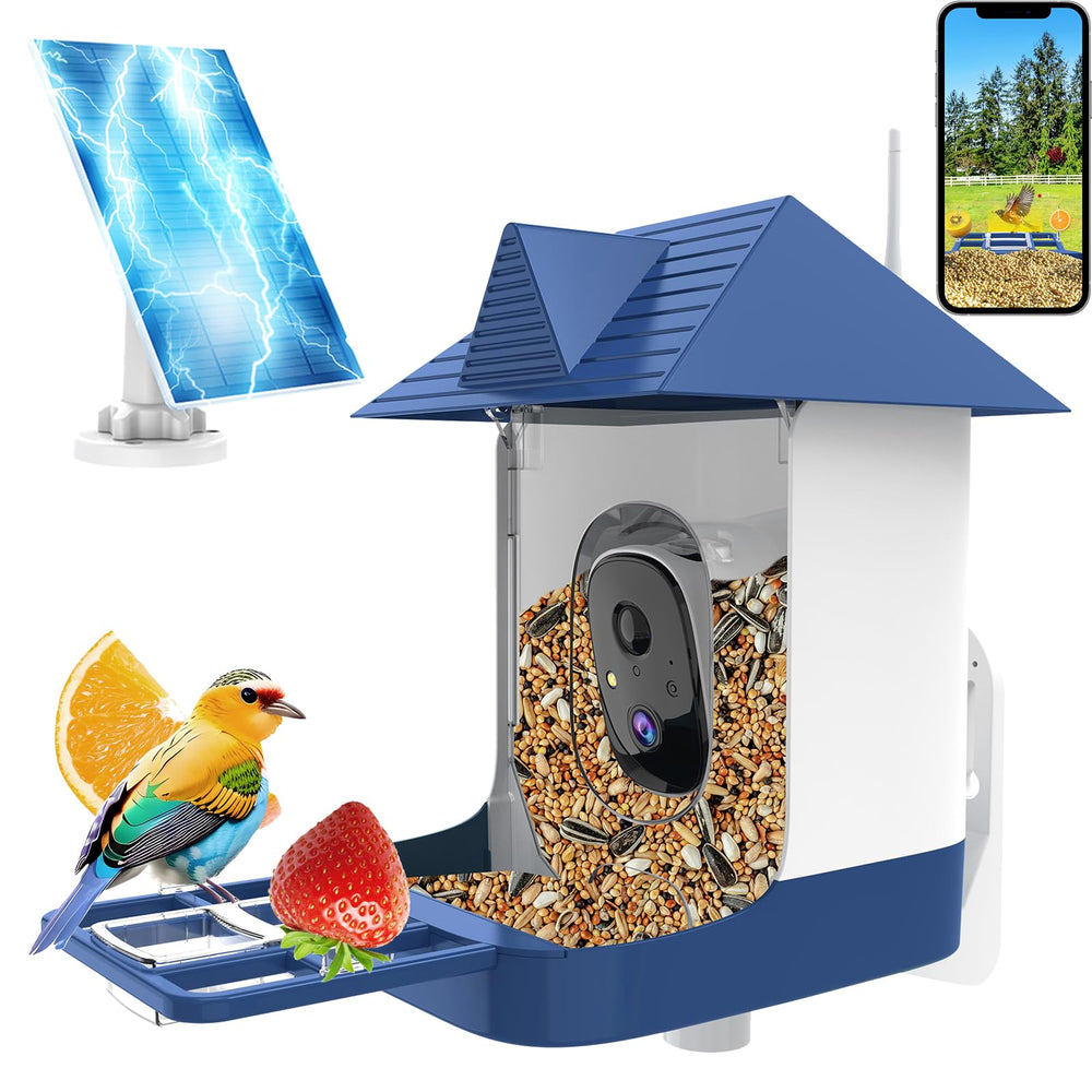 Swingers alimentador de aves con cámara exterior para observar visitas al jardín