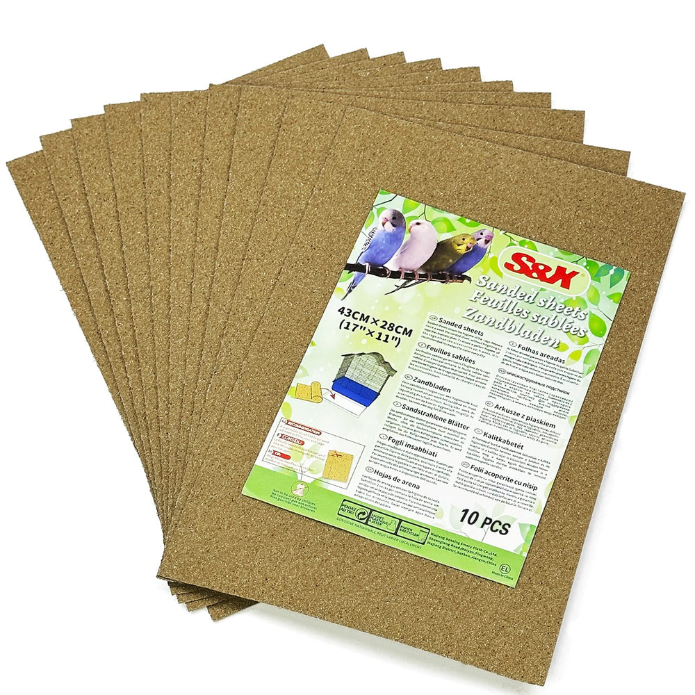 S&X Gravel Paper para jaula de aves, piso estable y limpio
