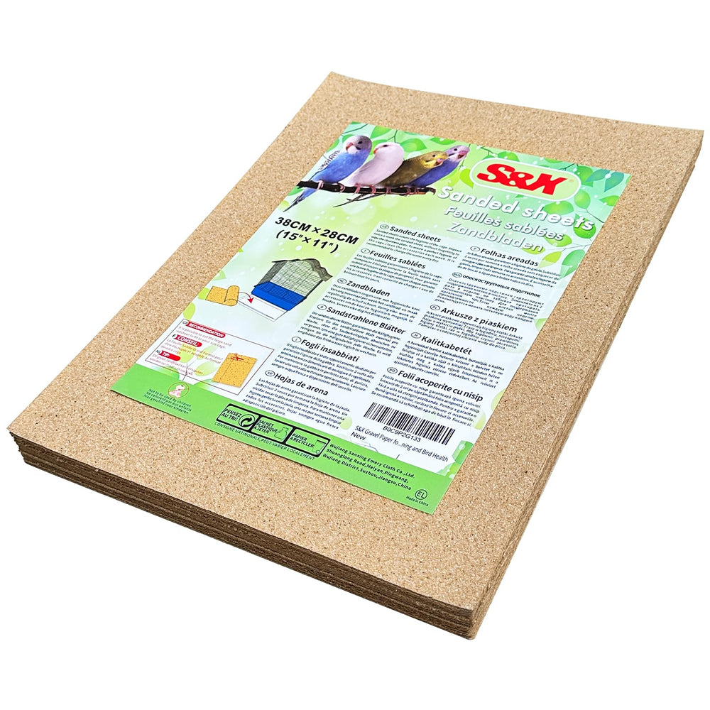 S&X papel gravilla para jaula de aves, empaque práctico para inicio rápido