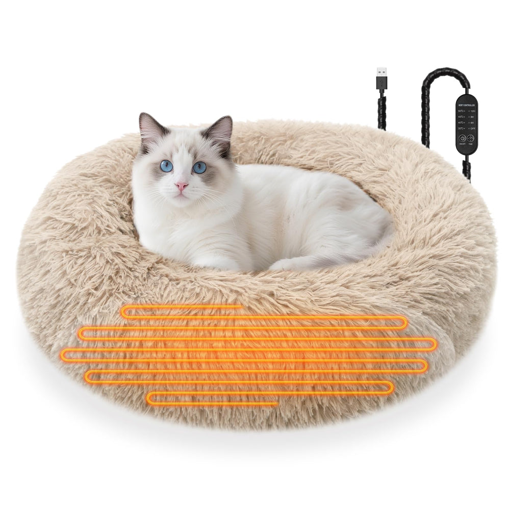 Cama caliente SXBSXB para gatos en interiores con borde alto que brinda soporte