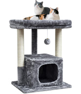 SYANDLVY arbol gatos 27in percha superior de peluche para descanso cómodo