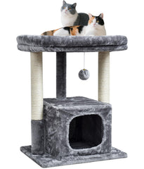 SYANDLVY arbol gatos 27in percha superior de peluche para descanso cómodo