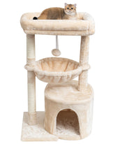 SYANDLVY árbol para gatos con percha superior para observación y descanso.