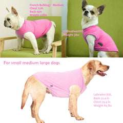 SyChien camiseta rosa para perros grandes XXXL, tela suave, tacto agradable.