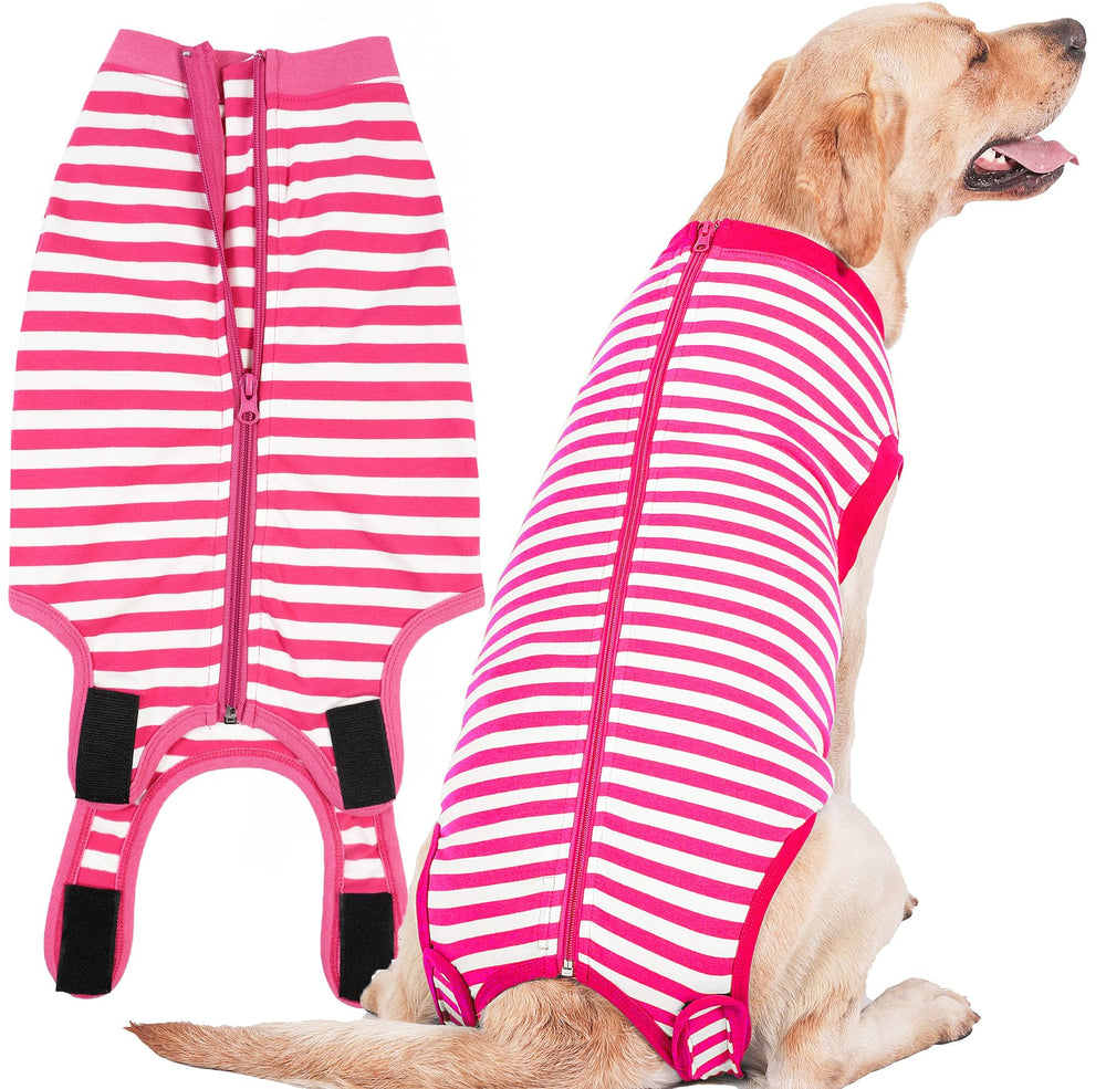 SyChien traje rosa 3XL para perros hembras protege la herida durante la recuperación.