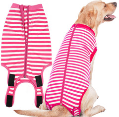 SyChien traje rosa 3XL para perros hembras protege la herida durante la recuperación.