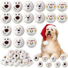 Syhood bolas nieve para perros con Santa: diversión navideña y juego al aire libre.