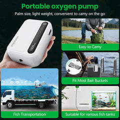 SYSENCIAGA bomba-aire-bateria-1800mah: autonomía para uso continuo en acuarios.