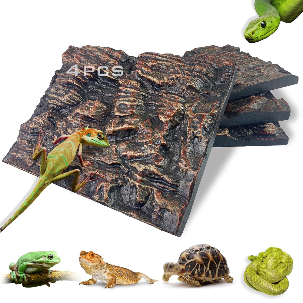 Sysmashing fondo roca 3D para terrario, superficie de escalada segura para reptiles.