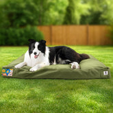 Cama para perros Sytopia exterior de lona resistente, ideal para exteriores.