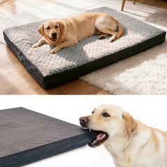 Cama para perro Sytopia indestructible de 44 pulgadas con funda lavable y fácil limpieza