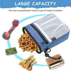 SZO bolsa para perros de alta capacidad, almacena golosinas y accesorios durante sesiones.