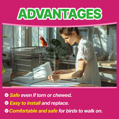T TORTO9 material biodegradable para jaula de aves, opción ecológica y segura