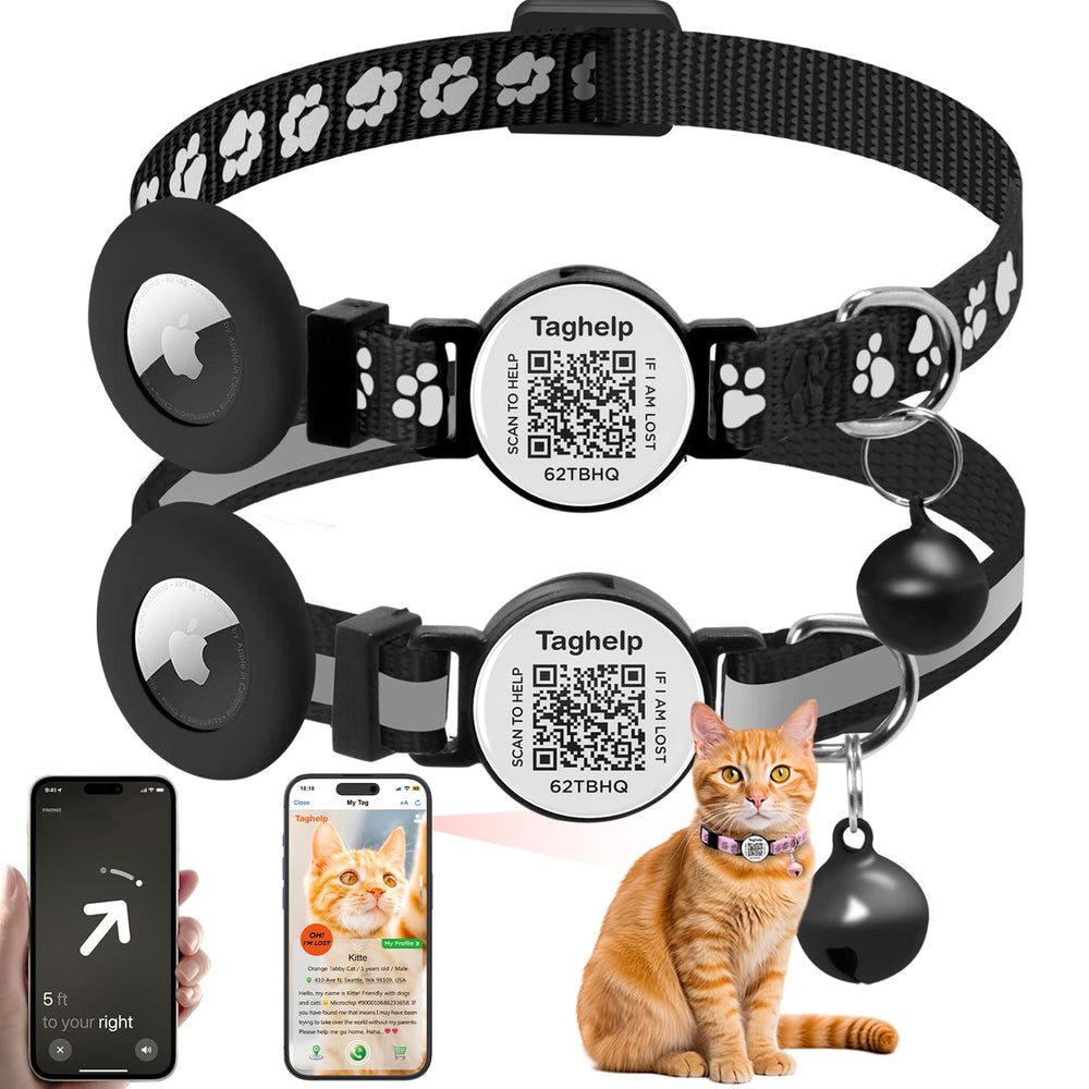 Taghelp collar gato con código QR para localización rápida