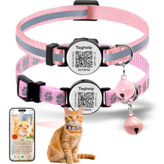 Taghelp collar rosado en pack de 2, cómodo para uso diario.