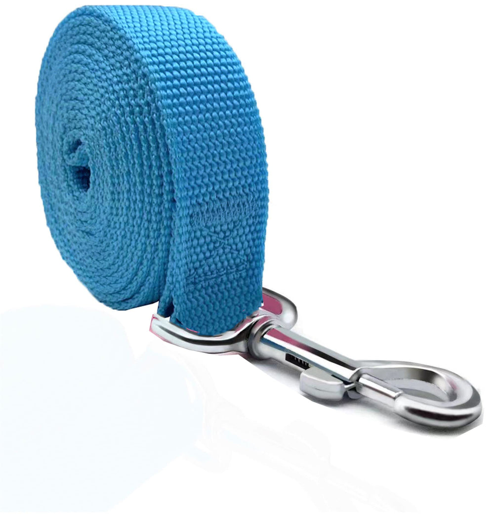 TAIAN lazo de nylon de 15 pies en azul para paseos cómodos.
