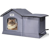 TailTastic casa gatos exterior impermeable con base sin costuras, ideal para días de lluvia