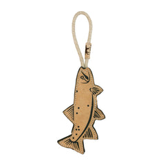 Tall Tails Juguete tiro trucha cuero natural, ideal para juegos de tirar y sostener.